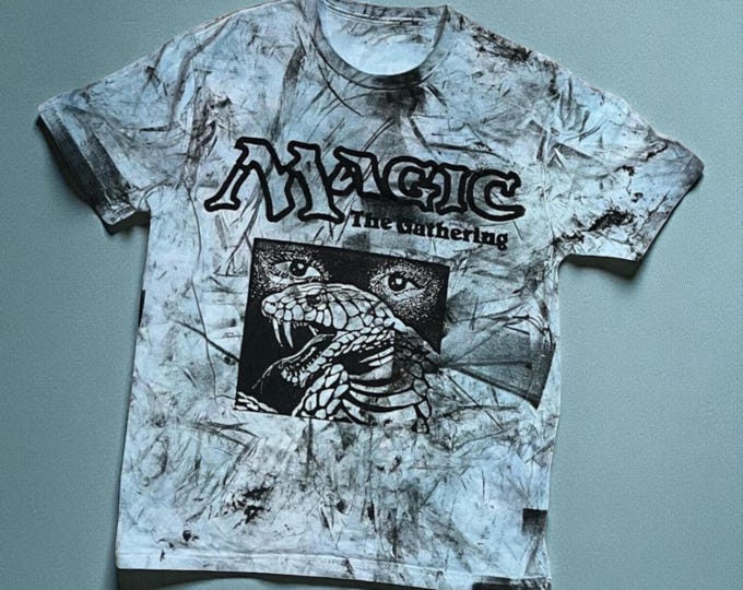 Psychic Venom MTG T-Shirt | Block Print Style, Hand-Carved