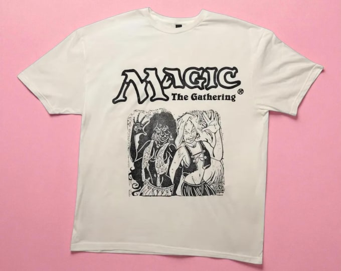 Cuombajj Witches MTG Shirt: Hand-Printed Linoprint