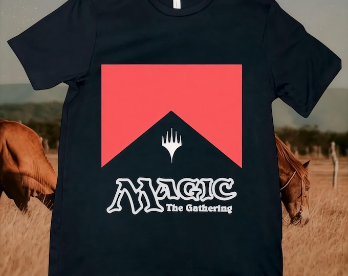 Magic the Gathering Tee: Unique Hand-Printed Design (Vintage Black)