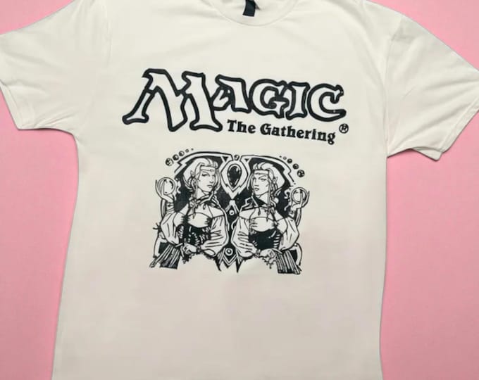 Vesuvan Doppelganger MTG Shirt | Block Print Style, Hand-Carved Linoprint