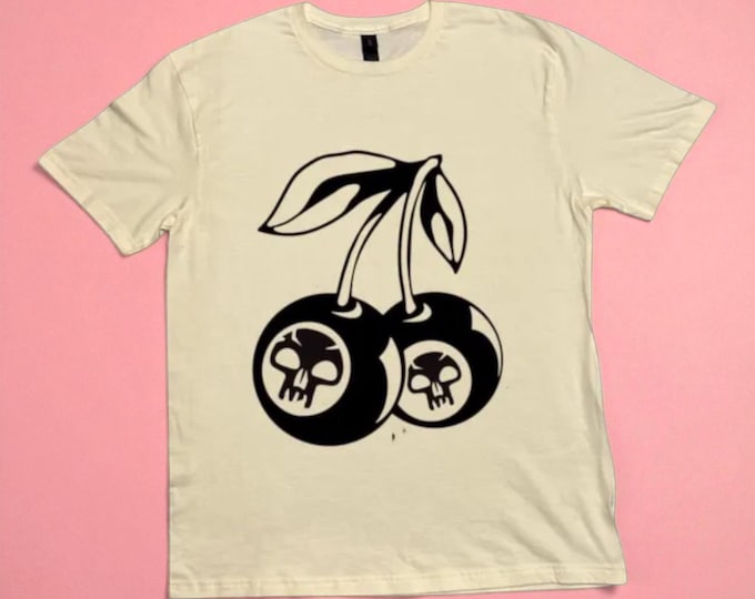 Swamp Cherries Skull T-Shirt | MTG Inspired Linoprint