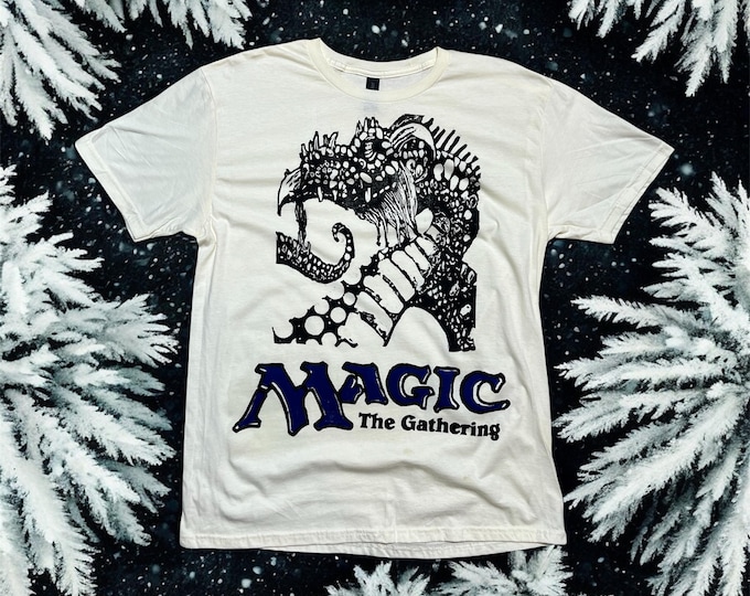 Scaled Wurm Magic Shirt: Hand-Printed Linocut Design