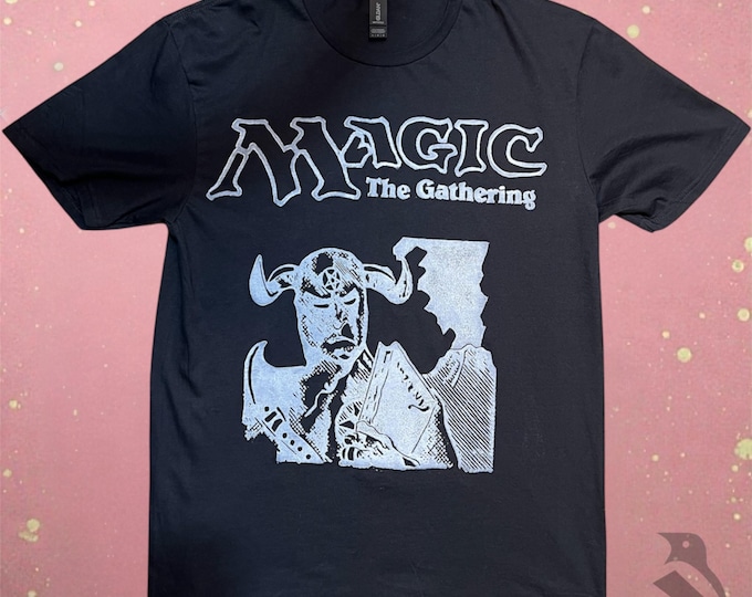 Demonic Tutor MTG T-Shirt | Hand-Printed Linoprint Style