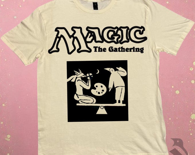 Magic the Gathering Tee: Stasis Linocut Print (Unisex Vintage Black)