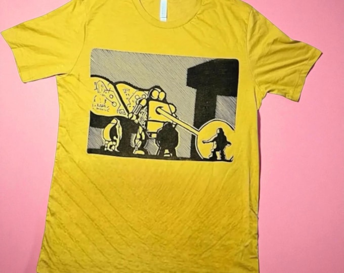 Metalworker MTG Shirt | Block Print Style, Hand-Carved Linoprint