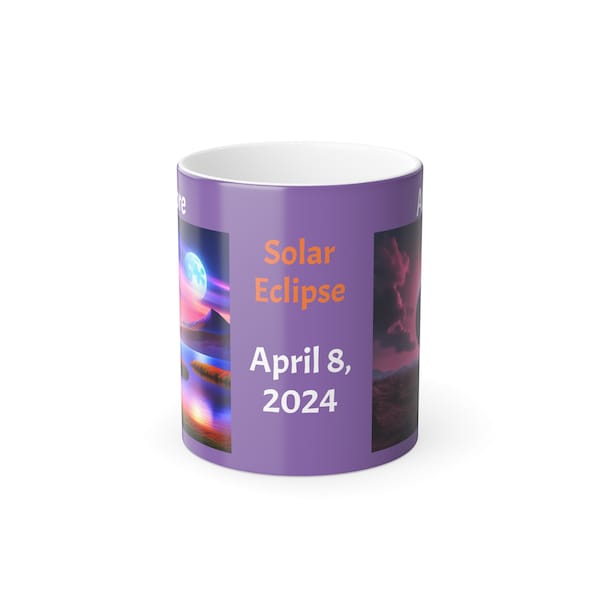 Solar Eclipse Color Morphing Coffee Mug, 11oz. gift souvenir