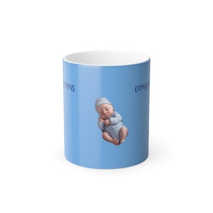 Magic Gender Reveal Color Morphing Mug, 11oz, Personalizeable