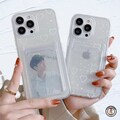 Kpop photocard phone case transparent holographic heart cute custom design iphone 15 14 13 12 11 Pro Max product logo