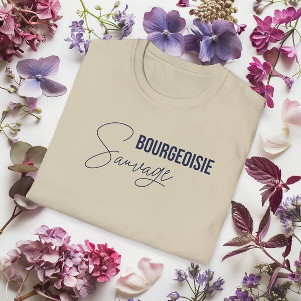 French woman wild chic tshirt Bourgeoisie Sauvage unique French fashion