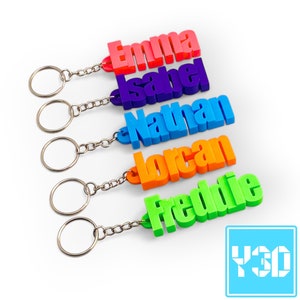 Porte-clés : étiquettes personnalisées imprimées en 3D pour enfants, cadeaux pour elle et pour lui, articles de fête, étiquettes pour sacs d'école, décorations de Noël