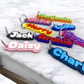 Personalized Name Keychain: 3D Printed PLA Plastic, Custom Bag Tag