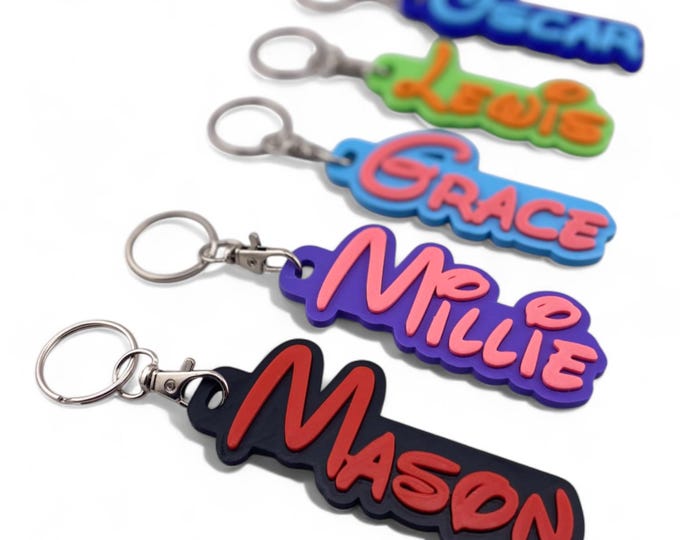 Personalized 3D Printed Name Keychain: Eco-Friendly PLA Plastic