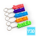 Personalized 3D Printed Name Keychain: School Bag Tag, Party Favor product logo