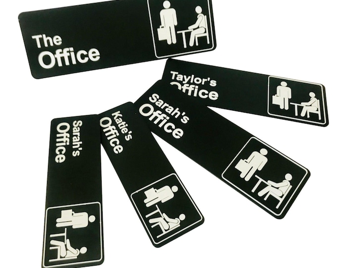 The Office Sign - Customizable 3D Printed Decor for Door, Wall, or Fridge - Perfect Gifts for Fans of The Office TV Show