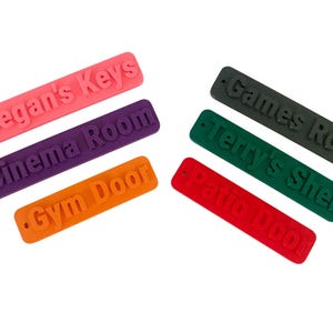 Porte-clés 3D personnalisé géant – Porte-clés avec nom personnalisé pour clés de garage, plus de 31 couleurs, anti-perte et idée cadeau unique
