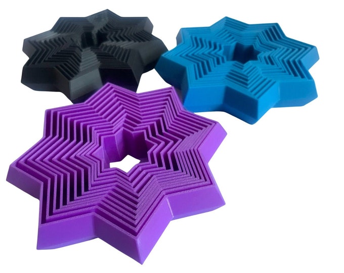 Fidget Star Sensory Toy - Star 8 Point Fidget - Stress Relief -  Toys for Geeks - Autism - Desk Toy - 3D Printed