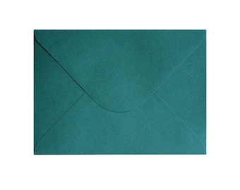 Wedding Invitation Envelopes, A7 Luxurious Envelopes, 133 x 184 mm, suits 5'' x 7'' Cards, 120GSM, Deep Veridian, Pack of 10