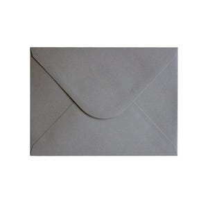 Wedding Invitation Envelopes, A7 Luxurious Envelopes, 133 x 184 mm, suits 5'' x 7'' Cards, 120GSM, Grey, Pack of 10