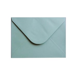 Wedding Invitation Envelopes, A7 Luxurious Envelopes, 133 x 184 mm, suits 5'' x 7'' Cards, 120GSM, Jade Smoke, Pack of 10