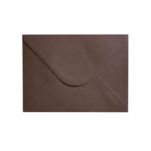 Wedding Invitation Envelopes, A7 Luxurious Envelopes, 133 x 184 mm, suits 5'' x 7'' Cards, 120GSM, Chocolate, Pack of 10