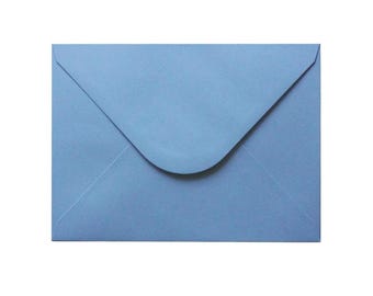Enveloppen huwelijksuitnodiging, luxe A7-enveloppen, 133 x 184 mm, geschikt voor kaarten van 5 x 7 inch, 120 gsm, korenblauw, pak van 10