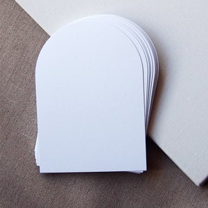 Cartes vierges en forme d'arche de 5 x 7 pouces, plates, faire-part de mariage vierges à faire soi-même, 385 g/m², lot de 20/100, blanc