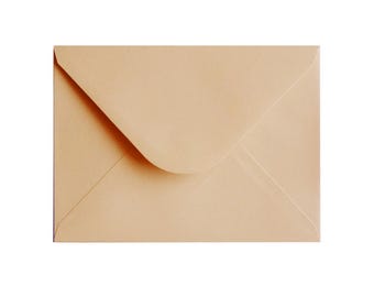 Wedding Invitation Envelopes, A7 Luxurious Envelopes, 133 x 184 mm, suits 5'' x 7'' Cards, 120GSM, Tan, Pack of 10