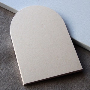 Tarjetas en blanco con forma de arco de 5'' x 7'', planas, invitaciones de boda recicladas para bricolaje, 320 g/m², paquete de 20/100, beige