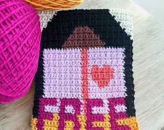 Small Tapestry | Book Lover Crochet Tapestry Pattern | Reading Girl Wall Art (PDF Download)