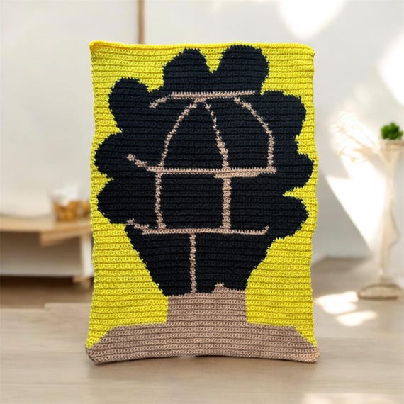 Bantu Knot Crochet Wall Art Pattern | Black Woman Tapestry (Digital Download)