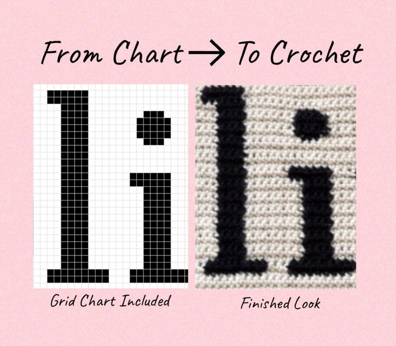Custom Name Crochet Pattern PDF | up to 6 Letters Lowercase | Tapestry ...