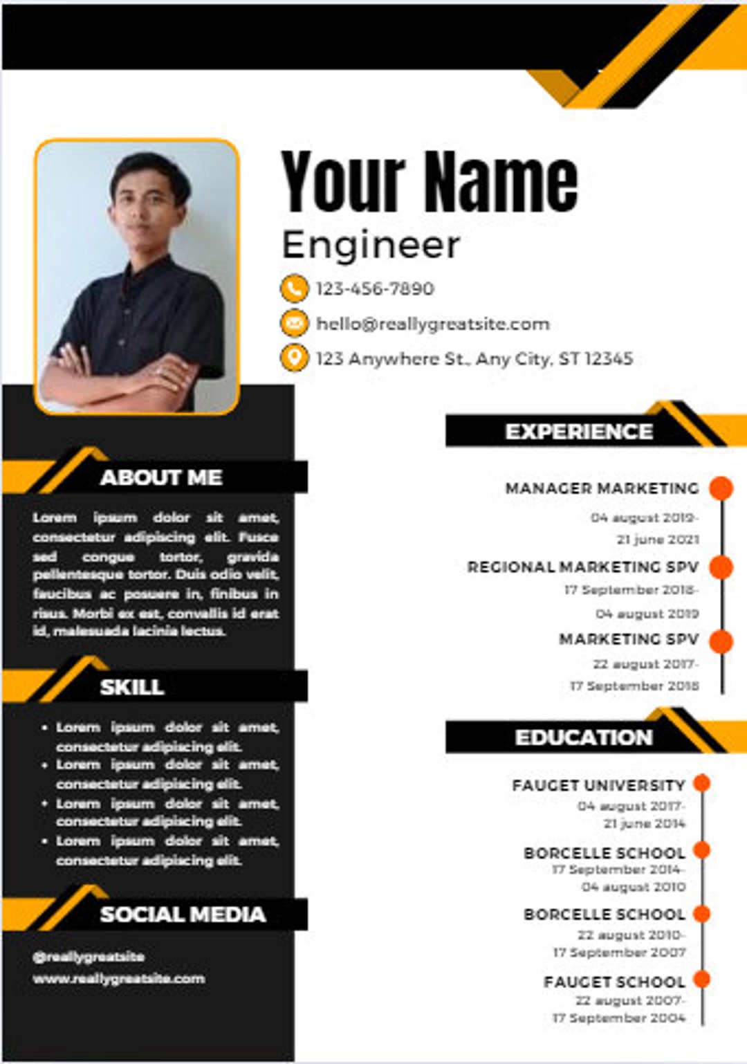 CV Resume Template Career Change Job Search Working - Etsy