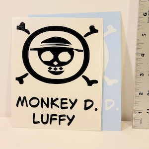 Luffy - One Piece 5&quot; Decal  - Weatherproof and UV Resistant Vinyl