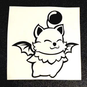 Final Fantasy Moogle Decal for Cars and Consoles - Waterproof and UV Resistant