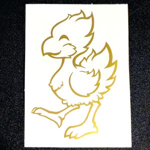Final Fantasy Chocobo Decal for Cars and Consoles - Waterproof and UV Resistant