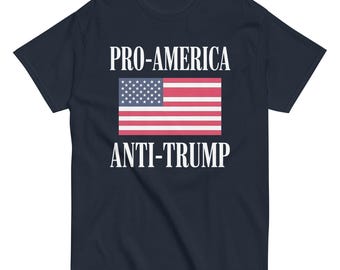 Camiseta Pro-Estados Unidos Anti-Trump, Camiseta Política Patriótica, Camiseta Anti-Trump para las Elecciones, Regalo para Activistas Progresistas, Camiseta de Protesta con la Bandera Estadounidense