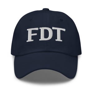 Embroidered FDT Dad hat, Fuck Trump Hat, Anti trump hat, Epstein hat, Embroidered FDT