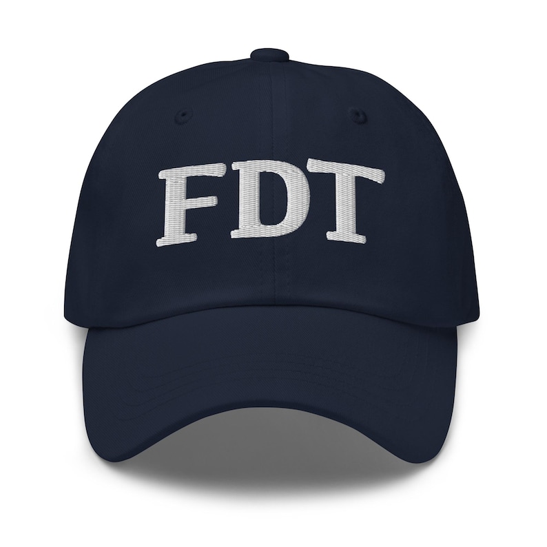 Embroidered FDT Dad hat, Fuck Trump Hat, Anti trump hat, Epstein hat, Embroidered FDT