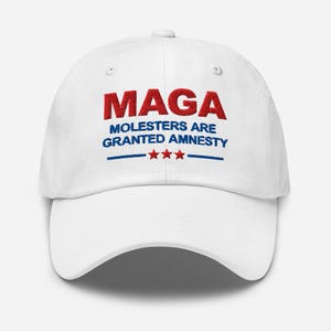 MAGA Molesters Are Granted Amnesty Hat – Anti MAGA Hat, Anti Trump Cap, Political Protest Hat, Resist Right Wing Embroidered Hat
