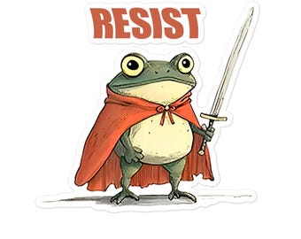 Portland Frog Rage Again The Machine Protest Sticker, Anti ICE Sticker, Anti Fascism Sticker, Anti Trump, Portland Frog, Fog resist Decal