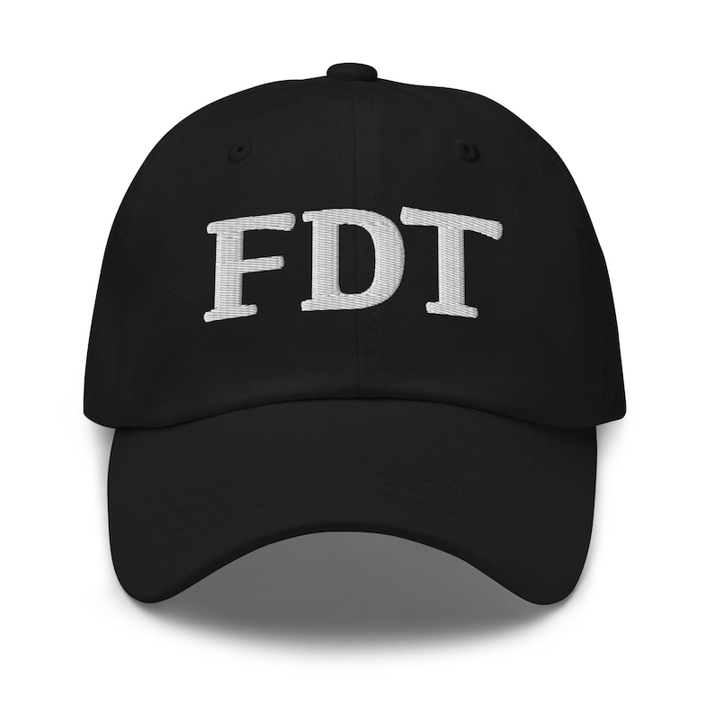 Embroidered FDT Dad hat, Fuck Trump Hat, Anti trump hat, Epstein hat, Embroidered FDT