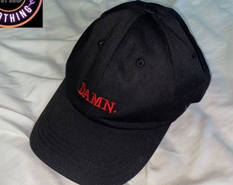 Kendrick Lamar DAMN Hat, Hip Hop Music Fan Hat, High Street Embroidered Rap Cap, Rapper Tour Summer Baseball Cap
