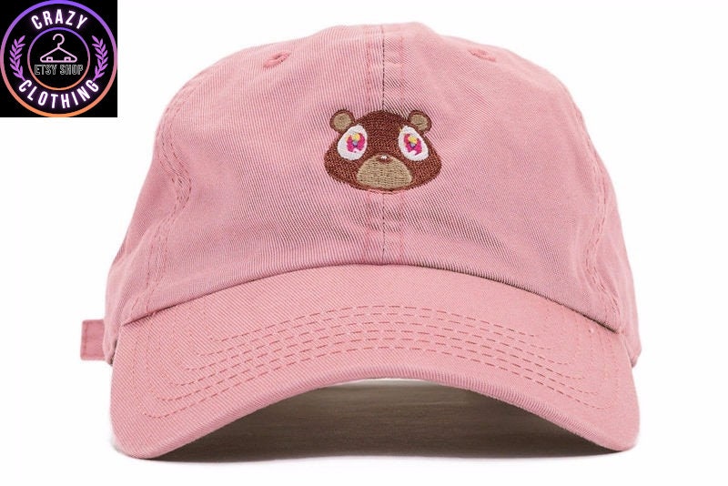 Kanye West Ye Bear Hat, Embroidered Animal Face Cap, Hip Hop Fan