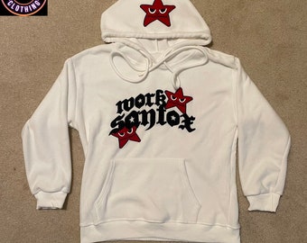 Y2K Star Patch Hoodie, Patchwork Retro Style Embroidered Pullover, High Street Grunge Streetwear, Harajuku Hip Hop American Sweatshirt