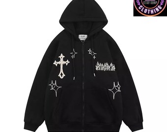 トップス FCMM CROSS ZIP UP HOODIE ZIP UP Cross Hoodie, Hoodie With Crosses - Etsy