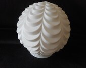 Mid Century Round Skyscraper Drape White Fixture Lampshade Pendant c1960s