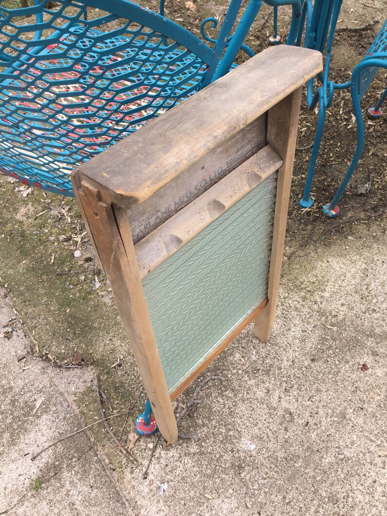 Antique Primitive Washboard Scrub Board Glass Globe McFarlane Etsy
