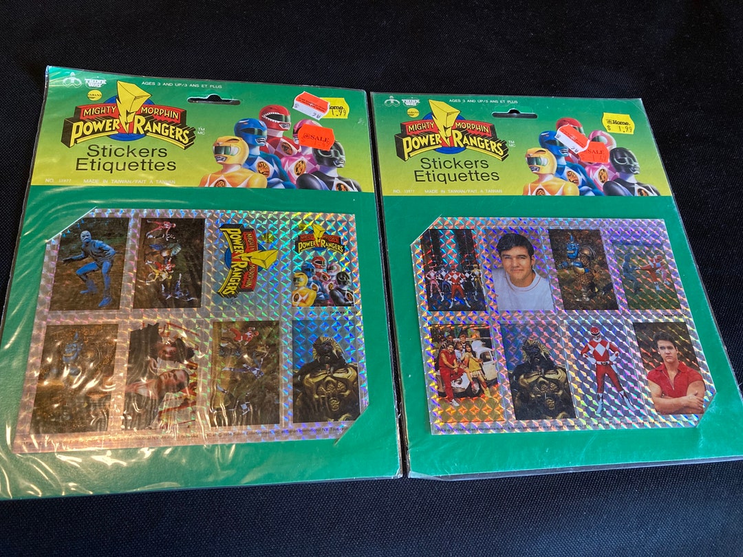 Saban Think Way Mighty Morphin Power Rangers Stickers Sealed Etsy