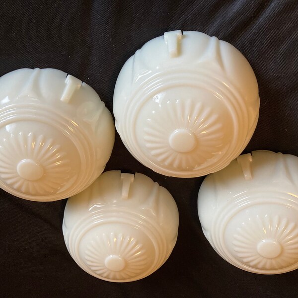 Custard Glass Slip Shades Etsy