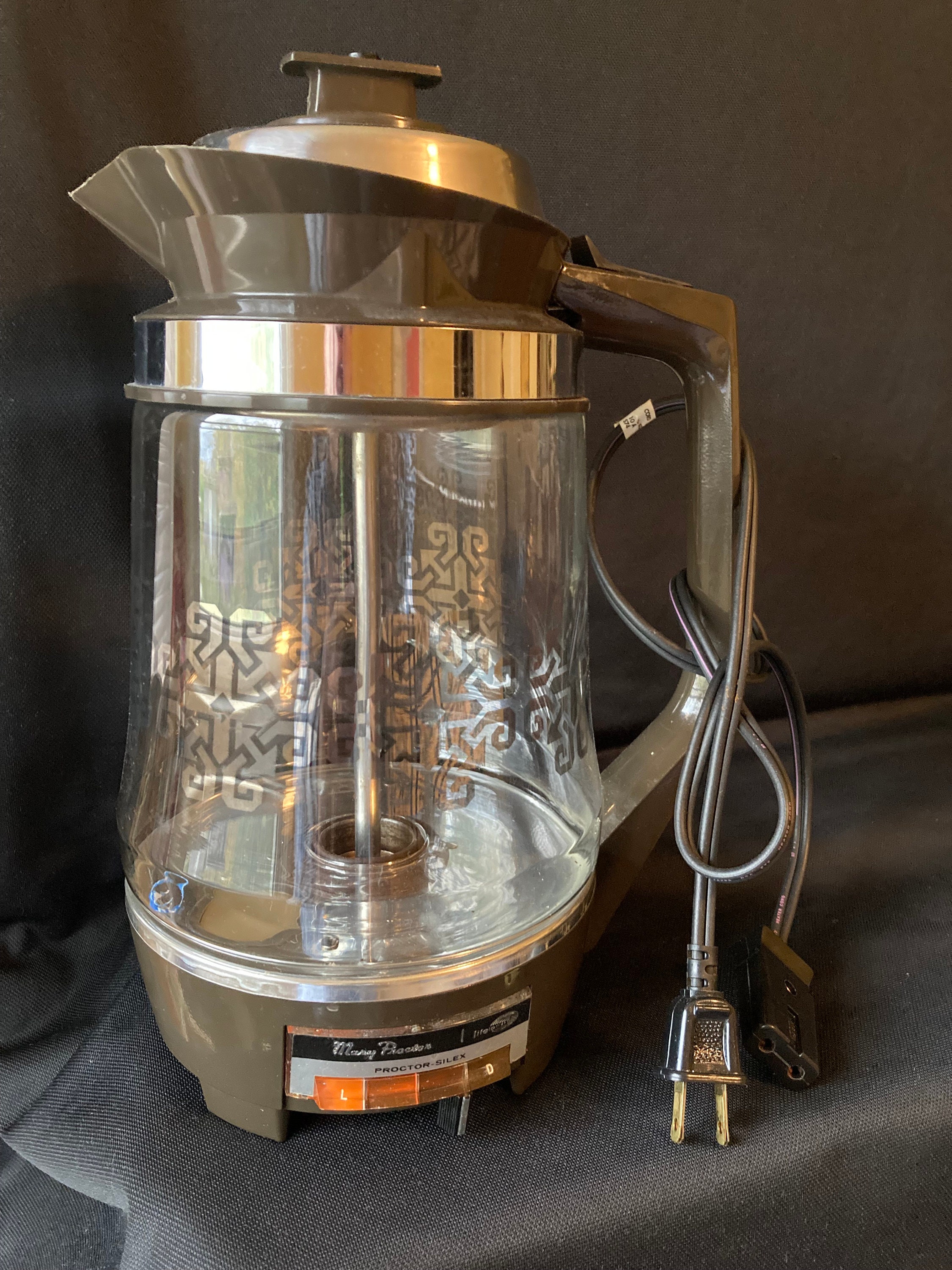 60s vintage Percmaster glass carafe coffee maker, stovetop perculator